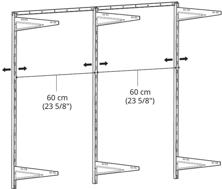 60 cm (23 5/8") 60 cm (23 5/8")