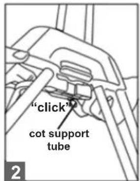 "click" cot support tube