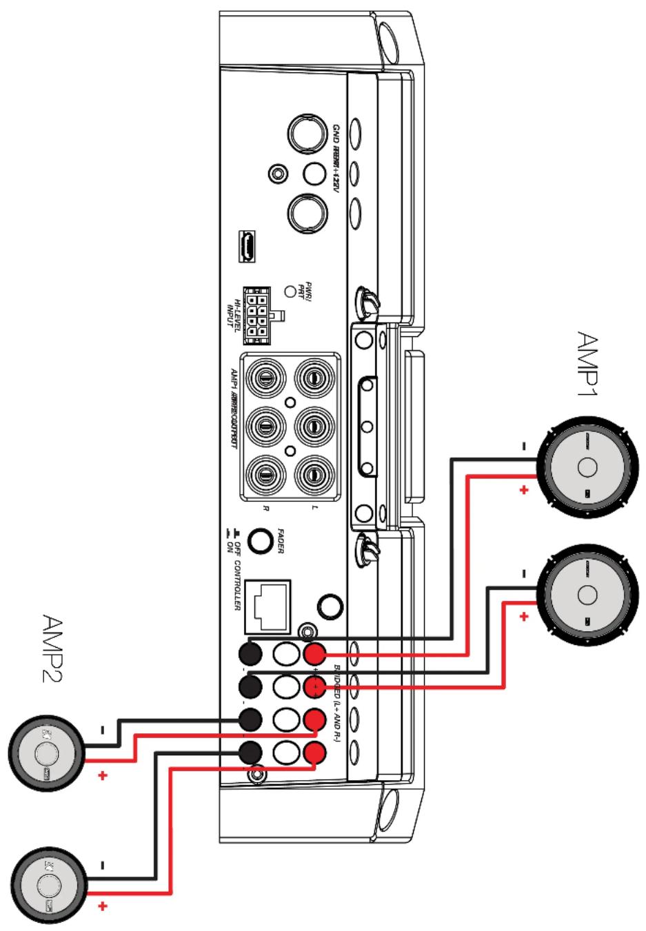 GND FREW+1.32V PWRV POWER M-LENDER INJECT AMP1-INNINC000495T R L FADER OFF CONTROLLER ON AMP1 AMP2 B-DOED (L+AND R) -