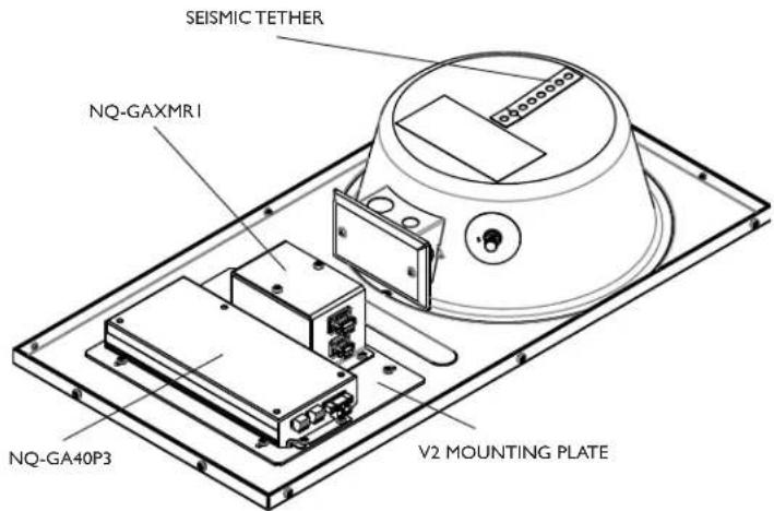 SEISMIC TETHER NQ-GAXMR1 NQ-GA40P3 V2 MOUNTING PLATE