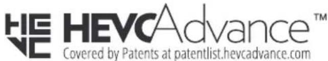 HEVCAvance™ Covered by Patents at patentlist.hevcadvance.com
