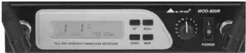 LTO MOD-800R UP BENS PLL GFP DIVERSITY MIRELESS RECEIVER DOWN MEN POWER