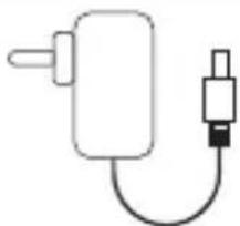 Simple line drawing of a plug connected to a battery (no text or symbols)