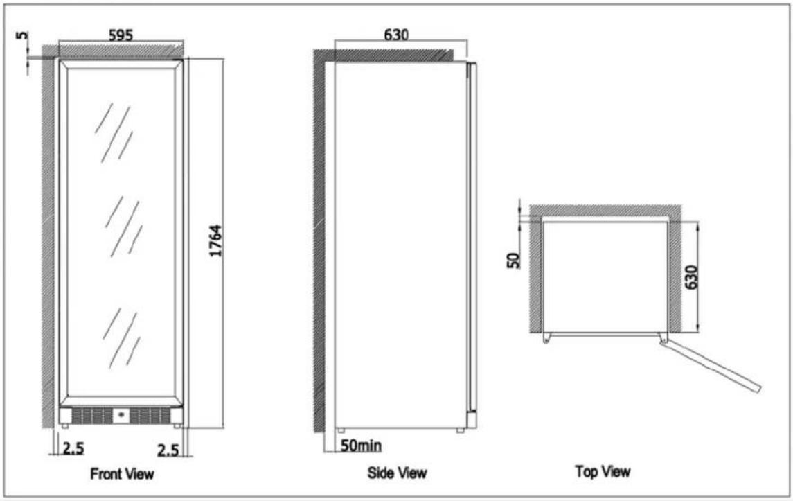 Artusi AWC157BV - Installation specifications for built-in purposes - 3
