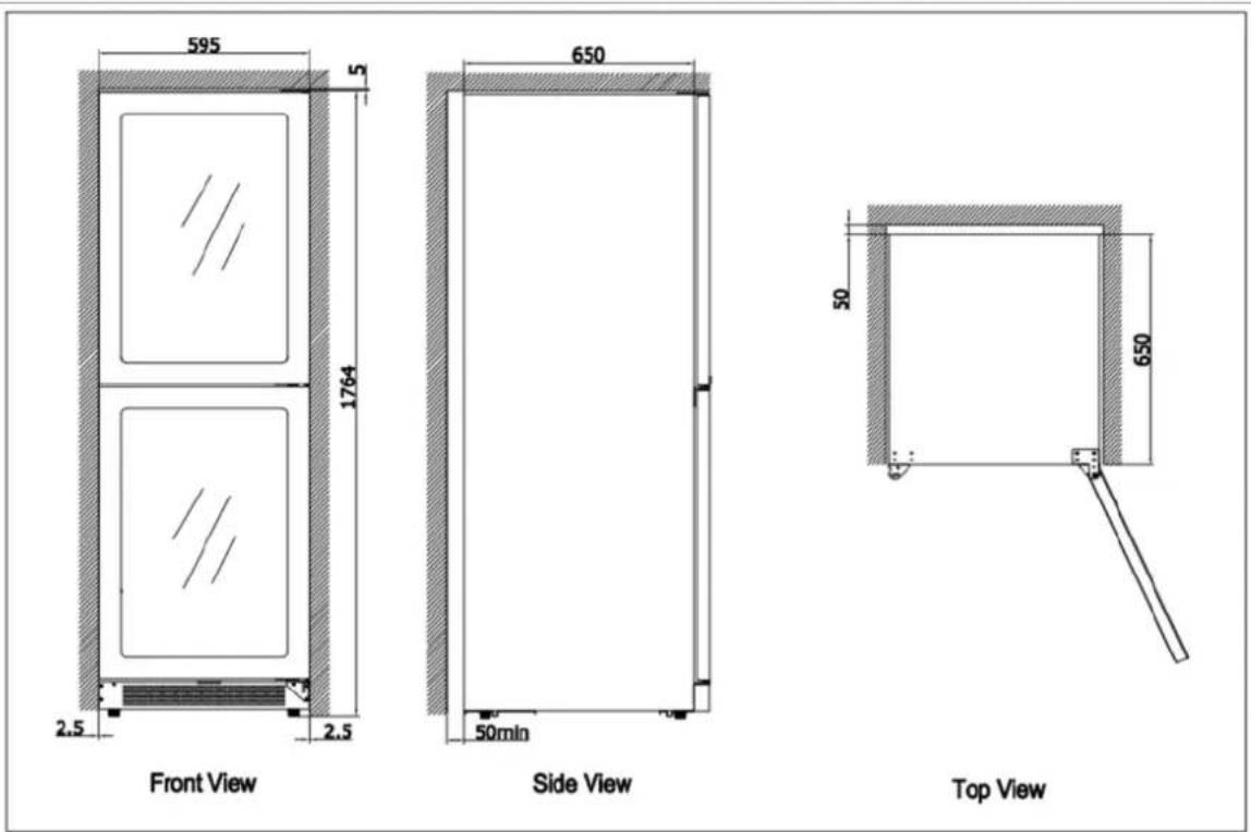 Artusi AWC157BV - Installation specifications for built-in purposes - 4