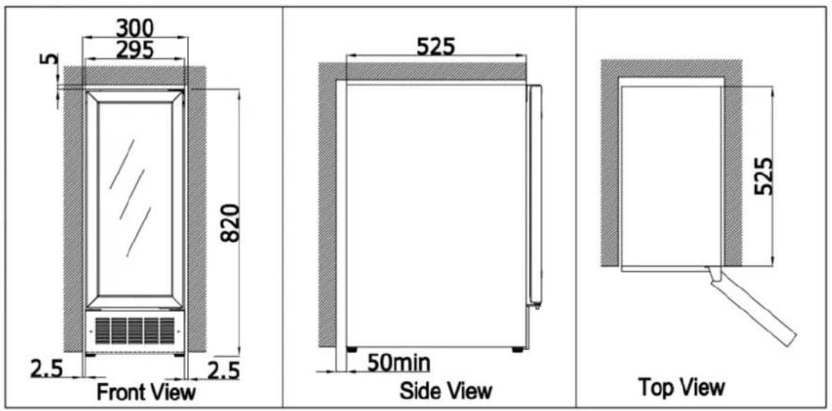 Artusi AWC157BV - Installation specifications for built-in purposes - 1