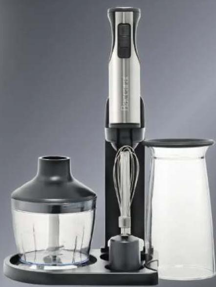Product photo of a kitchen brush and blender with a whisk, no visible text or symbols