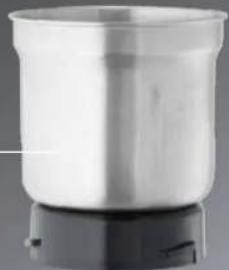 Close-up of a transparent cylindrical container with a black base (no visible text or symbols)