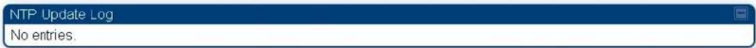 NTP Update Log No entries.