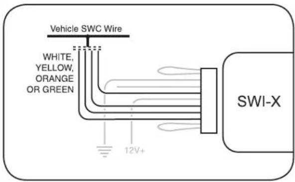 Vehicle SWC Wire WHITE, YELLOW, ORANGE OR GREEN 12V+ SWI-X