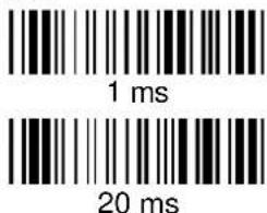 1 ms 20 ms
