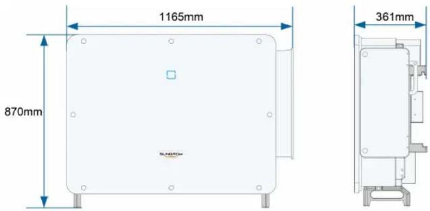 1165mm 870mm 361mm
