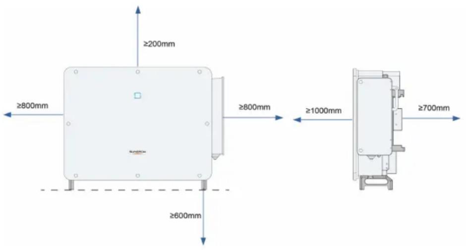 ≥200mm ≥800mm ≥800mm ≥1000mm ≥700mm ≥600mm