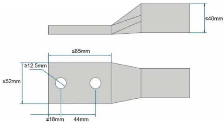 ≤40mm ≤85mm ≥12.5mm ≤52mm ≤18mm 44mm