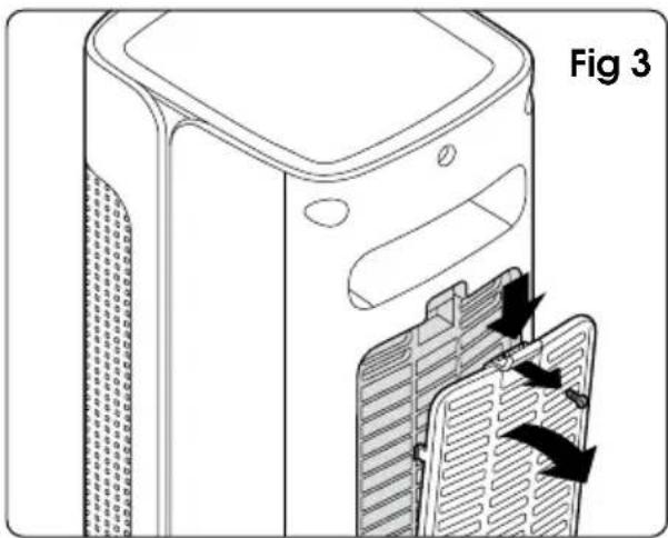 Kambrook Touch Control Tower KCE480 - Cleaning the Filter - 1