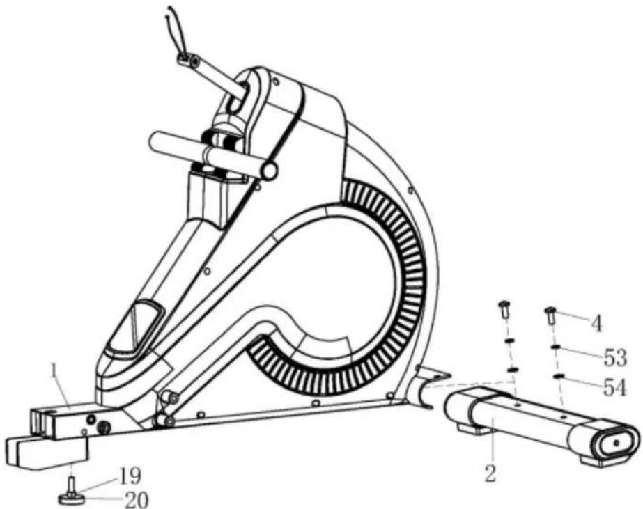 Technical diagram of a mechanical device with numbered parts and labeled parts