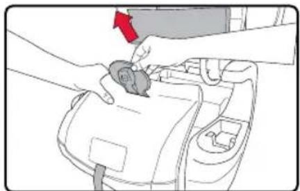 BRITAX Grow With You ClickTight - El modo de arnés al modo regulable: Almacenamiento del arnés y la hebilla - 8