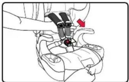 BRITAX Grow With You ClickTight - Como pasar de modo regulable al modo de arnés: Extracción del arnés y la hebilla - 1