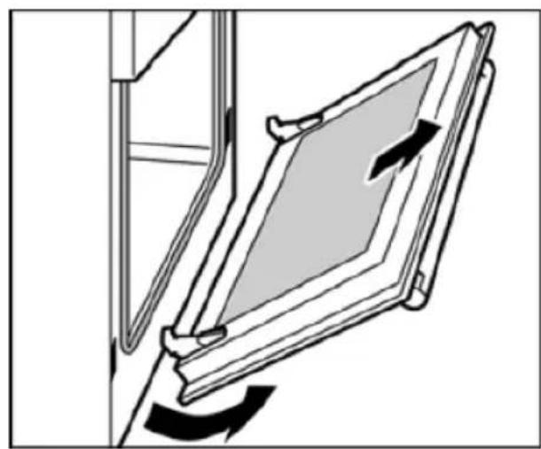 MIDEA 24DMS4G113 - Removing the appliance door - 2