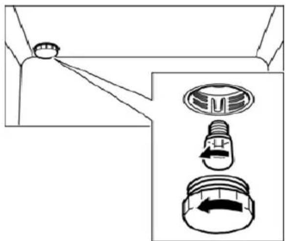 MIDEA 24DMS4G113 - Replacing the oven light bulb - 1
