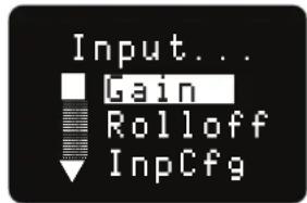 Input... Gain Rolloff InpCfg