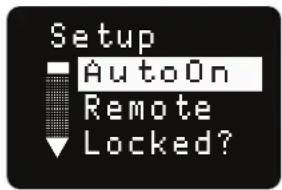 Setup ■ AutoOn Remote Locked?