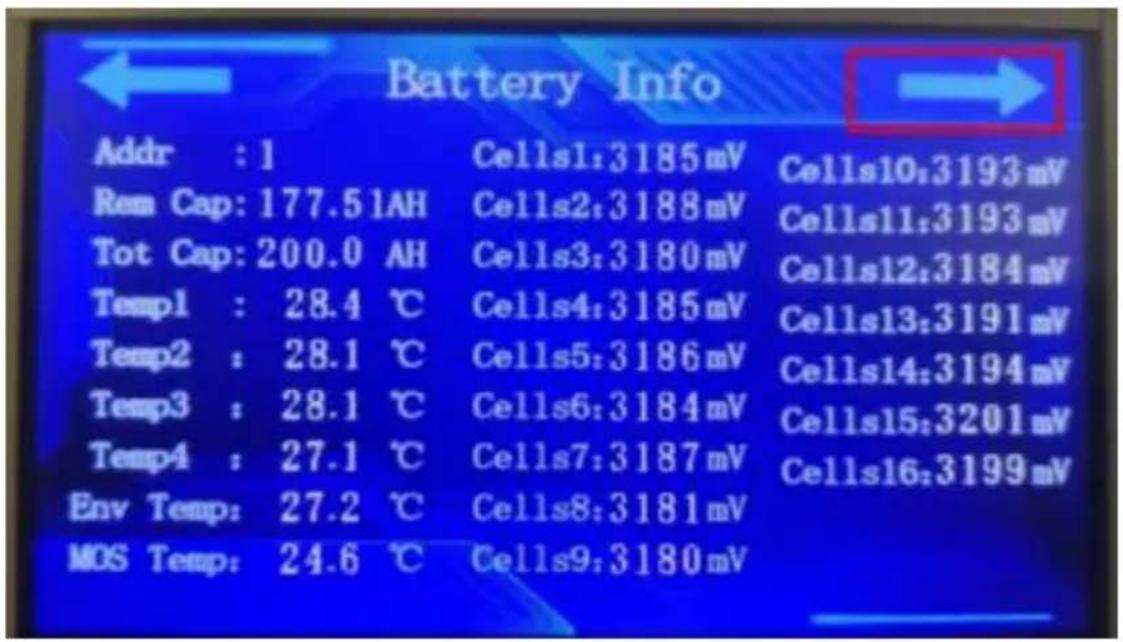 Battery Info Addr : 1 Cells1:3185mV Cells10:3193mV Rem Cap: 177.51AH Cells2:3188mV Cells11:3193mV Tot Cap: 200.0 AH Cells3:3180mV Cells12:3184mV Temp1 : 28.4 ℃ Cells4:3185mV Cells13:3191mV Temp2 : 28.1 ℃ Cells5:3186mV Cells14:3194mV Temp3 : 28.1 ℃ Cells6:3184mV Cells15:3201mV Temp4 : 27.1 ℃ Cells7:3187mV Cells16:3199mV Env Temp: 27.2 ℃ Cells8:3181mV MOS Temp: 24.6 ℃ Cells9:3180mV