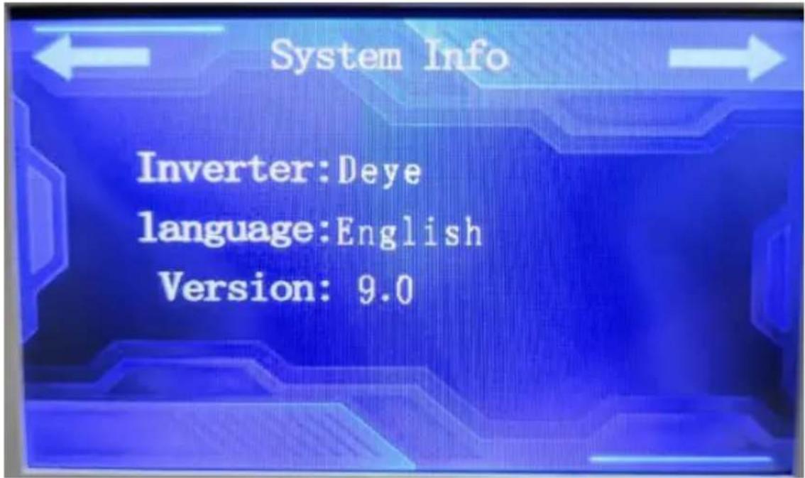 System Info Inverter:Deye language:English Version: 9.0