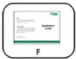 Document icon with placeholder text and a label 'F' below it