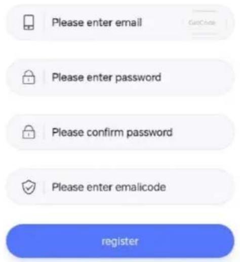 Please enter email Please enter password Please confirm password Please enter emalicode register