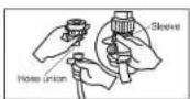 Godrej WTEON ALR 70 5.0 FISNS - Attaching the water feed hose to the tap - 1
