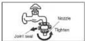 Godrej WTEON ALR 70 5.0 FISNS - Attaching the water feed hose to the tap - 3