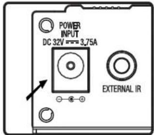POWER INPUT DC 32V ---- 3,75A EXTERNAL IR
