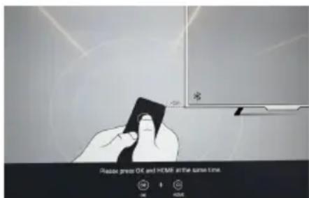 Please press OK and HOME at the same time.