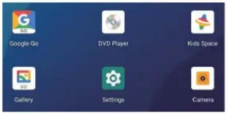 Google Go DVD Player Kids Space Gallery Settings Camera
