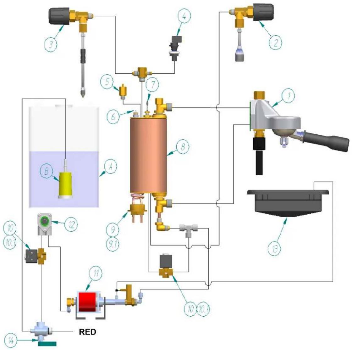 Expobar Office Pulser - Hydraulic diagrams - 1
