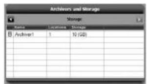 Archives and Storage Storage Name Locations Marge Archives1 1 10 (GB)