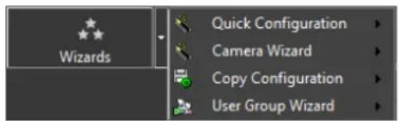 Wizards Quick Configuration Camera Wizard Copy Configuration User Group Wizard