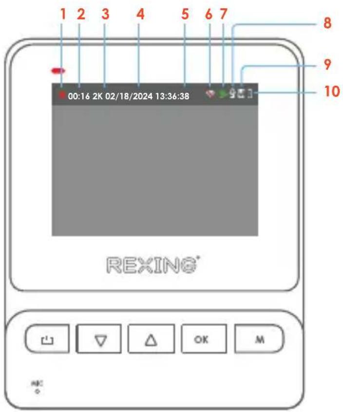 1 2 3 4 5 6 7 00:16 2K 02/18/2024 13:36:38 REXING® OK M 10 9 8