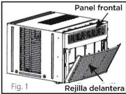 Panel frontal Rejilla delantera Fig. 1