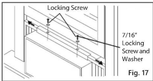 Locking Screw 7/16" Locking Screw and Washer Fig. 17