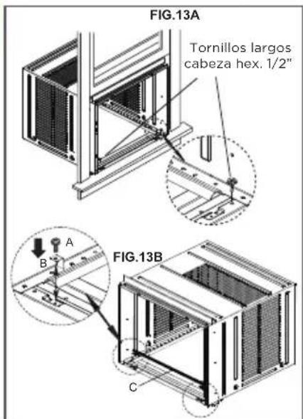 FIG.13A Tornillos largos cabeza hex. 1/2" FIG.13B A B C