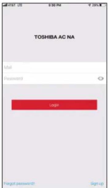 TOSHIBA AC NA Mail Password Login Forgot password? Sign up