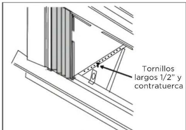 Tornillos largos 1/2" y contratuerca