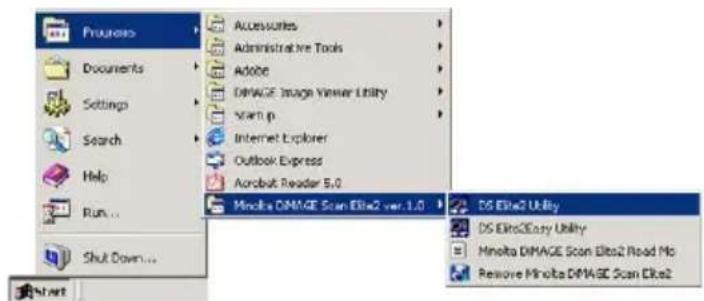 Process Accessories Administrative Tools Adobe DIMAGE Image Viewer Utility Start ip Internet Explorer Outlook Express Aerobat Reader 5.0 Minolta DIMAGE Scan Elte2 ver 1.0 DS Elite2 Utility DS Elite3Easy Utility Minolta DIMAGE Scan Elte2 Read Mc Remove Minolta DIMAGE Scan Elte2