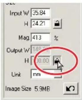 Input 'W' 35.84 H 24.21 Mag. 413 % Output 'W' 149.00 H 00.00 Unit mm Image Size 5.9MB