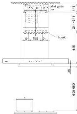 153 61 92 Wind-guide box 1/18 211-341 54 186 54 hook 4/45 30 600-650