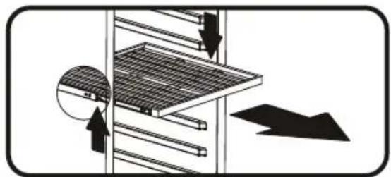 DELONGHI DEWC155D - Removing the roller shelves - 2