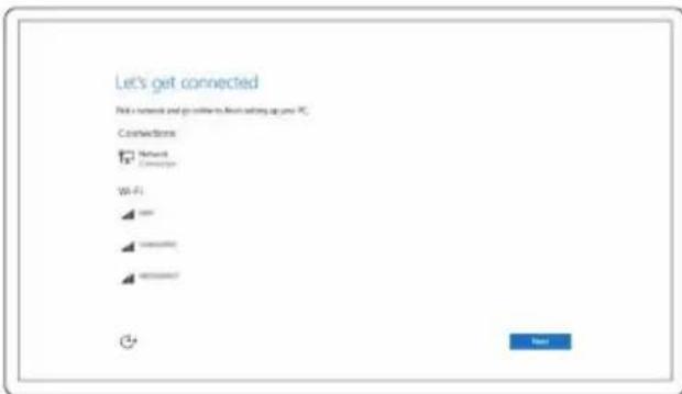 Let's get connected Make a network and go within the next setting up your PC. Connections Network Connection Wi-Fi OK Cancel Cancel Cancel