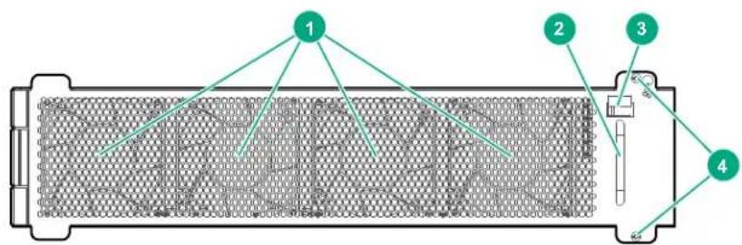 Diagram of a battery cell with labeled components, showing internal structure and connections